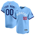 Custom Los Angeles Dodgers Dodgers Tribute Jersey Light Blue