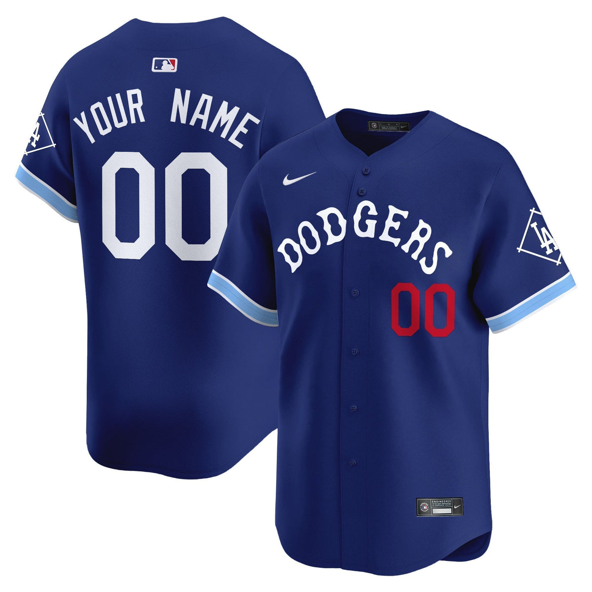Custom Los Angeles Dodgers Dodgers Tribute Jersey Royal Blue