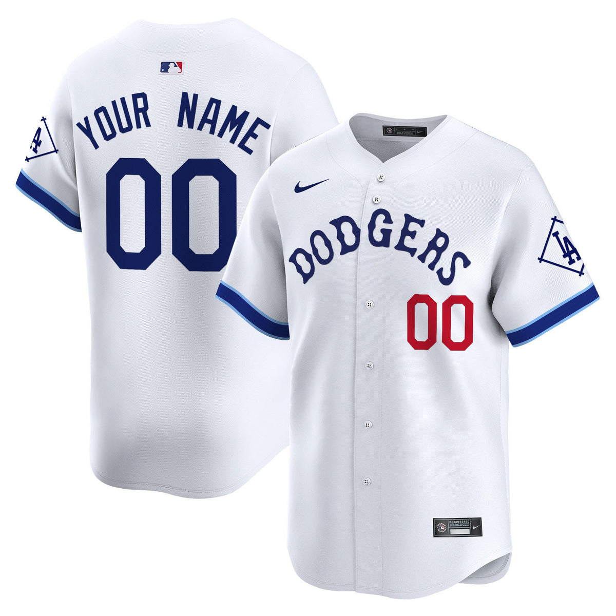 Custom Los Angeles Dodgers Dodgers Tribute Jersey White