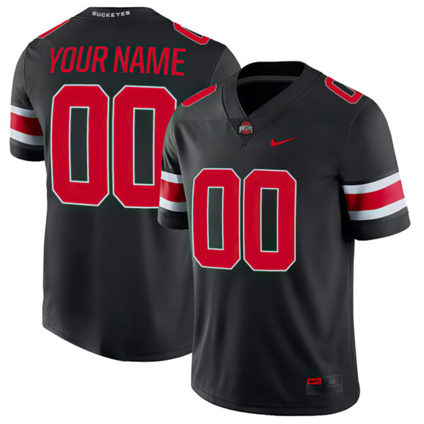 Custom Ohio States Buckeyes Jersey Black