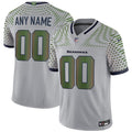 Custom Seattle Seahawks 2025 Rivalries Jersey Wolf Grey