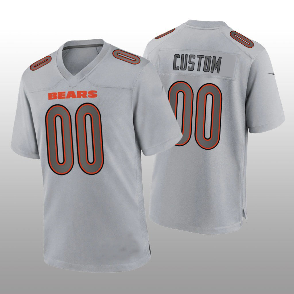 Custom Chicago Bears Custom Gray Atmosphere Game Stitched Jerseys