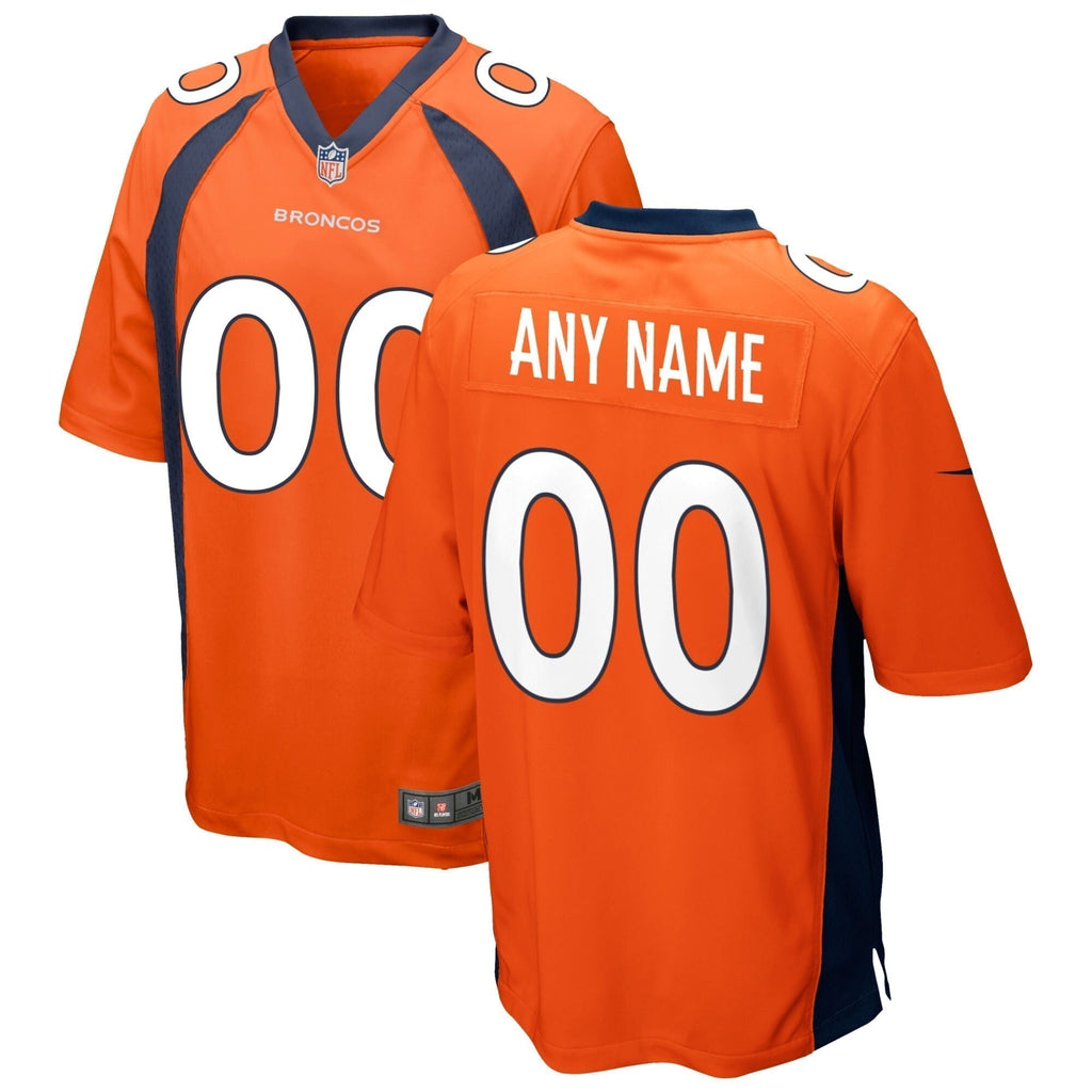 Denver Broncos Custom Game Jersey Orange