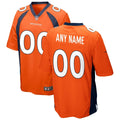 Denver Broncos Custom Game Jersey Orange
