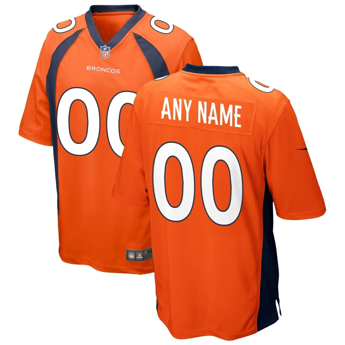 Denver Broncos Custom Game Jersey Orange