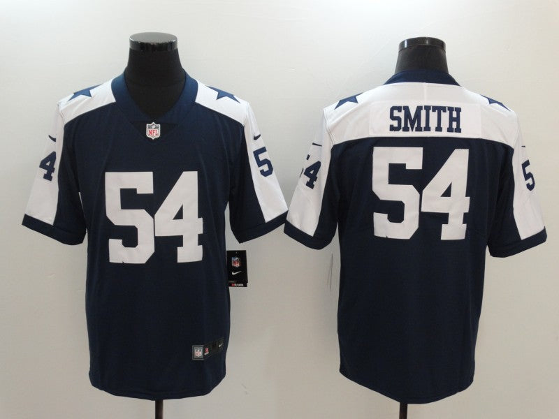 Mens Dallas Cowboys Jaylon Smith #54 Navy Alternate Custom Game Jersey