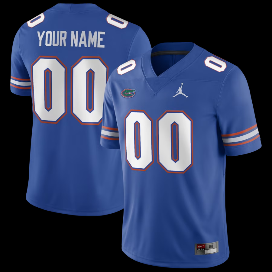 Mens Florida Gators Royal Football Custom Game Jersey