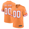 Mens Tampa Bay Buccaneers Orange Custom Throwback Game Jersey