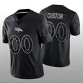 Custom Denver Broncos Black RFLCTV Limited Jersey Stitched Jerseys