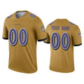 Custom Baltimore Ravens Gold Inverted Legend Jersey American Jerseys Stitched Jerseys