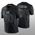 Custom Green Bay Packers Black RFLCTV Limited Stitched Jerseys