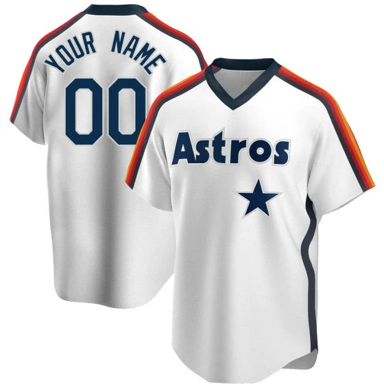 Mens Houston Astros White Cooperstown Custom Jersey