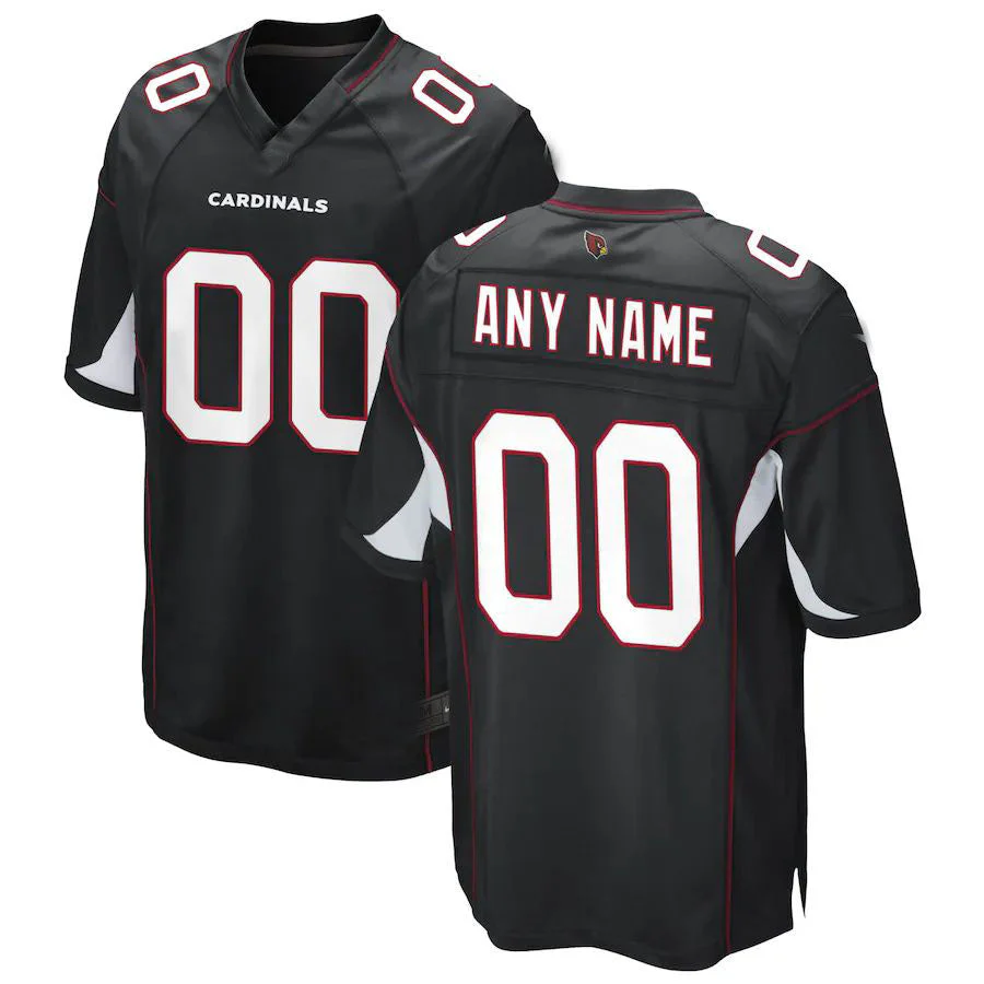 Mens Arizona Cardinals Black Custom Game Jersey