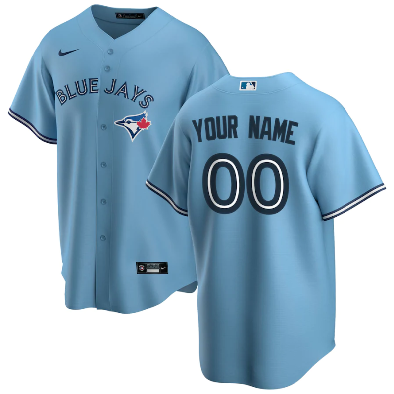 Mens Toronto Blue Jays Blue Replica Custom Jersey
