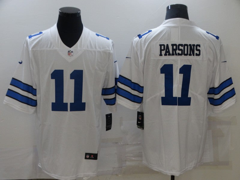 Mens Dallas Cowboys Micah Parsons #11 White Custom Game Jersey