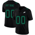 Custom Philadelphia Eagles Football Jerseys Black American Stitched Name And Number