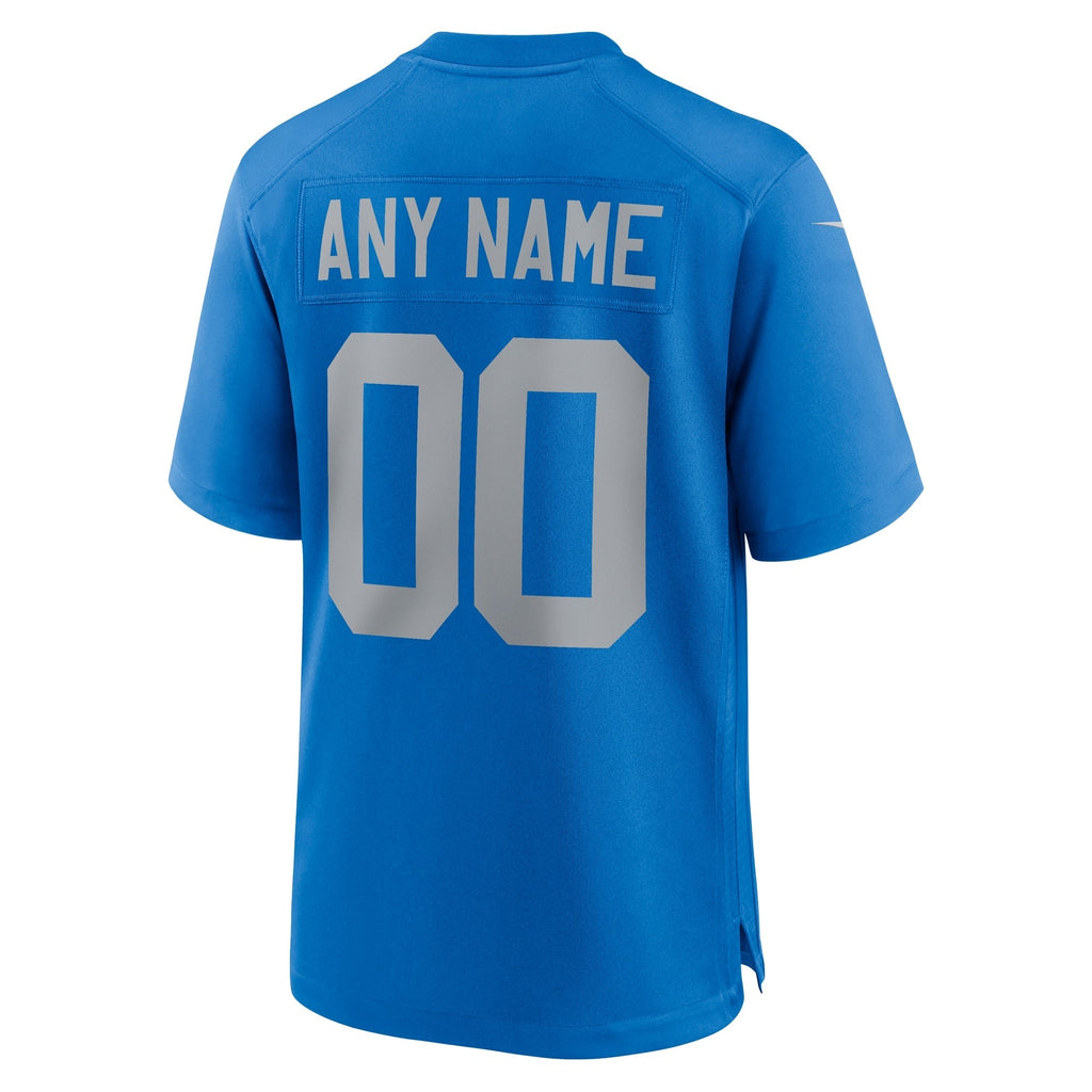 Detroit Lions Alternate Custom Game Jersey Blue