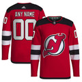 Mens New Jersey Devils Red Custom Team Player Jersey