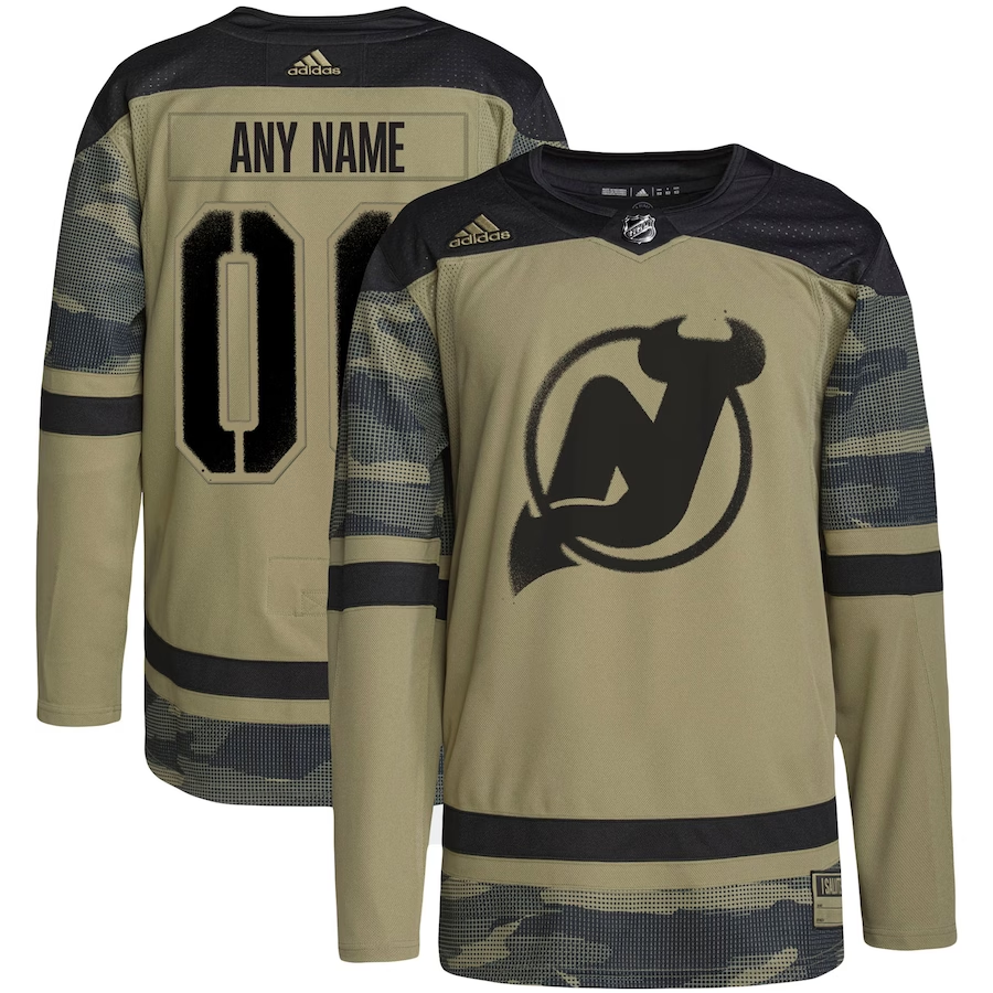 Mens New Jersey Devils Camo Military Custom Team Player Jersey