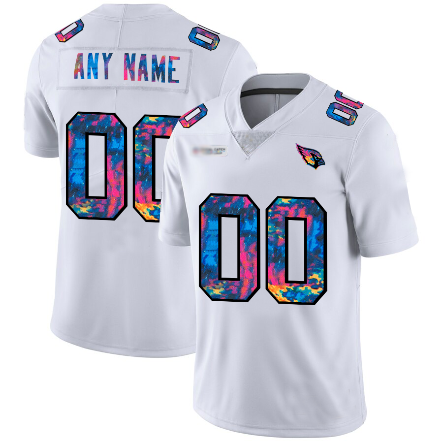 Custom Arizona Cardinals White Crucial Catch Stitched Limited Stitched Football Jerseys