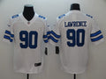 Mens Dallas Cowboys DeMarcus Lawrence #90 White Custom Game Jersey