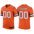 Custom Denver Broncos Orange Color Rush Legend Limited Jersey Stitched Jerseys