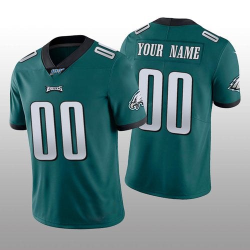 Custom Philadelphia Eagles Midnight Green Stitched Limited 100th Season Stitched Jerseys