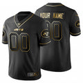 Custom New York Jets Black Golden 100th Limited Jersey Stitched Jerseys