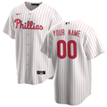 Mens Philadelphia Phillies White Home Replica Custom Jersey