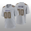 Custom Minnesota Vikings Gray Atmosphere Game Stitched