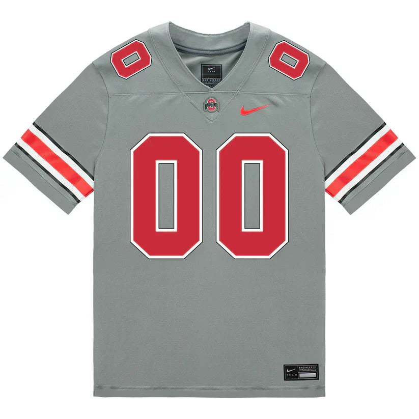 Custom Ohio States Buckeyes Jersey Grey