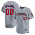 Custom Washington Nationals Road Jersey Gray