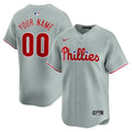 Custom Philadelphia Phillies Away Jersey Gray