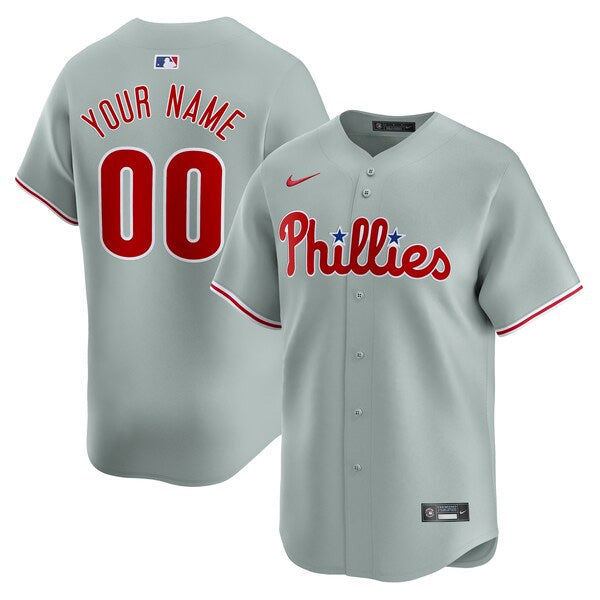 Custom Philadelphia Phillies Away Jersey Gray