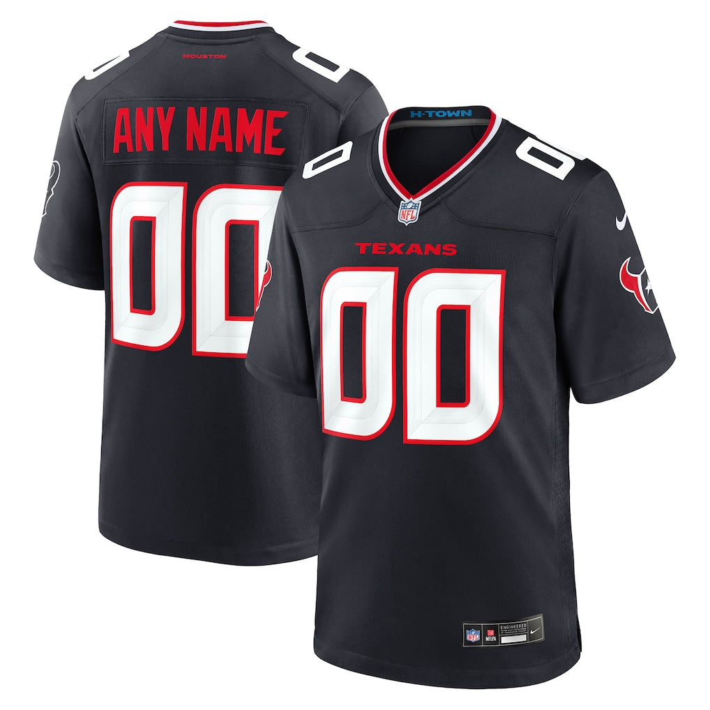 Custom Houston Texans Jersey Navy
