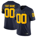 Custom Michigan Wolverines Jersey Navy