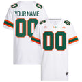 Custom Miami Hurricanes Jersey White