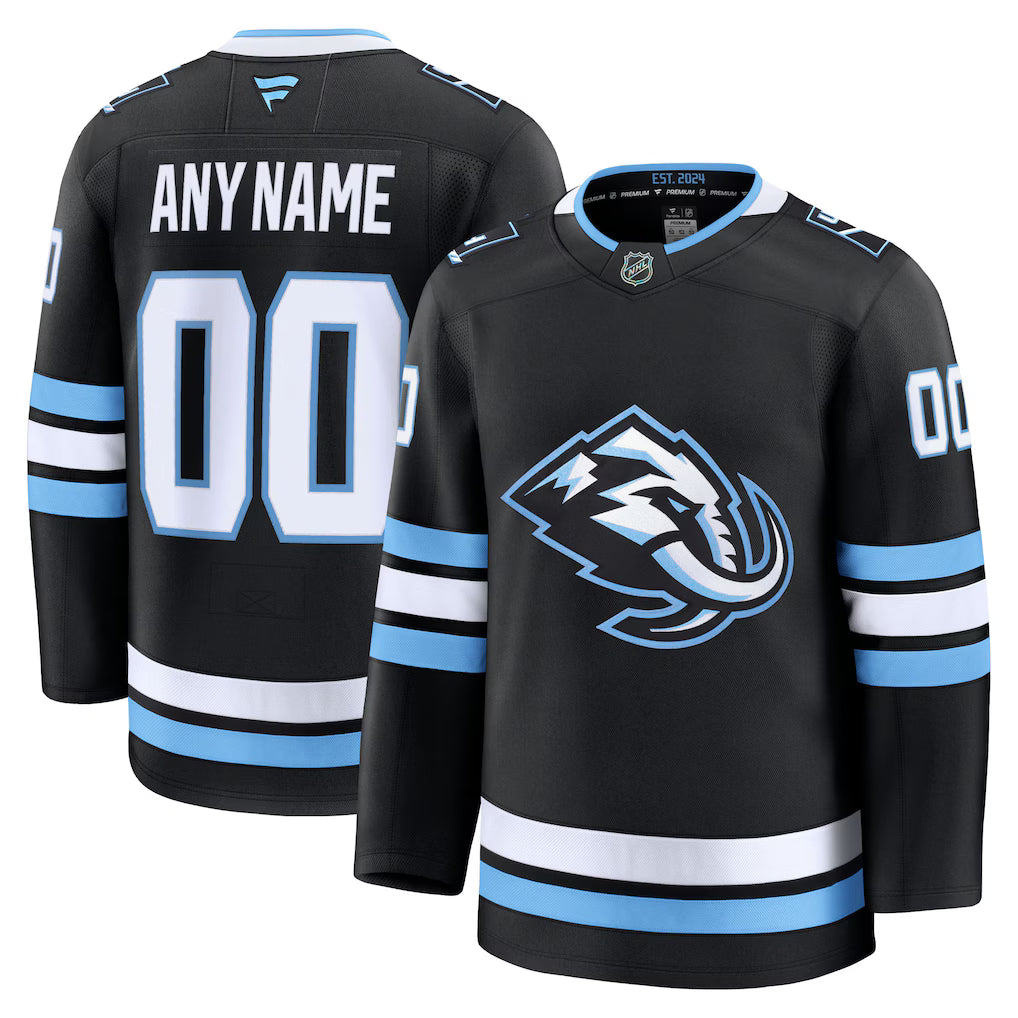 Custom Utah Mammoth Home Player Jersey Black