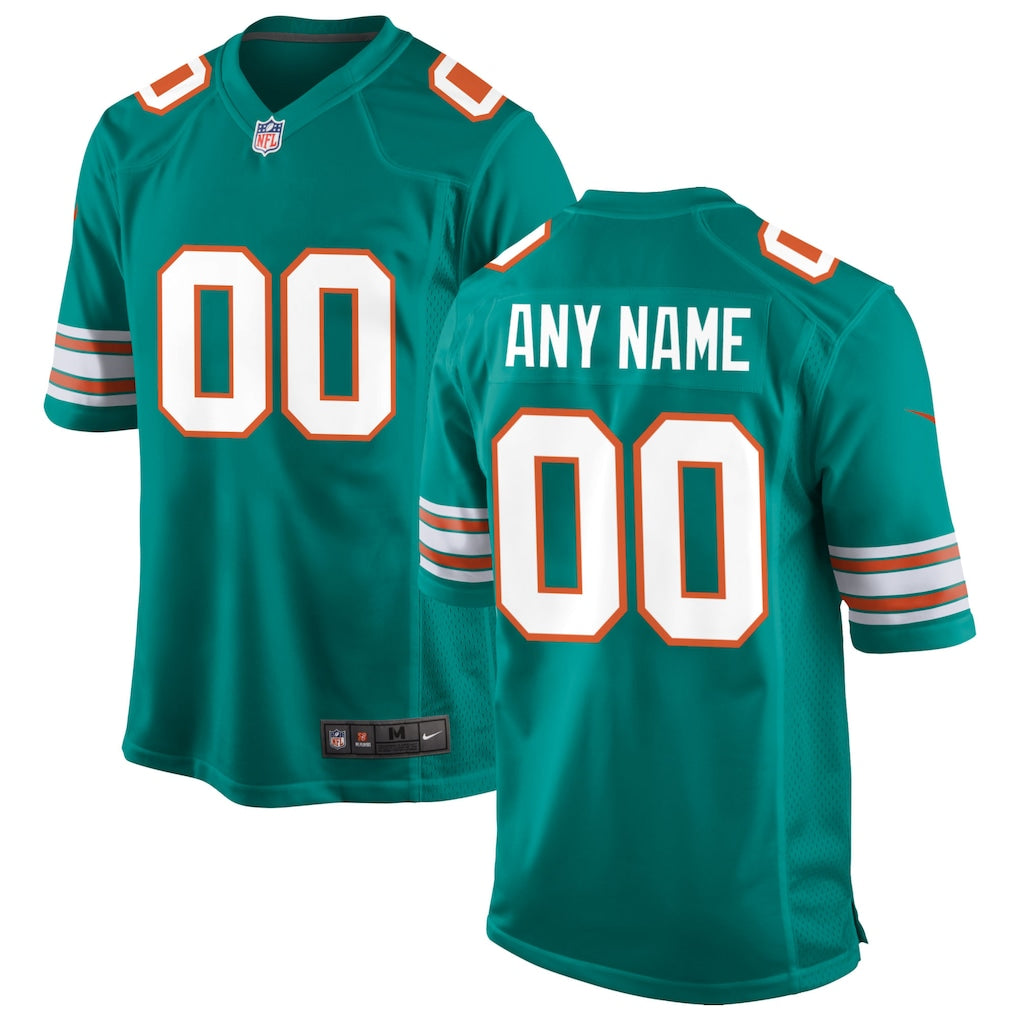 Custom Miami Dolphins Alternate Jersey Aqua