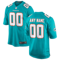Custom Miami Dolphins Jersey Aqua