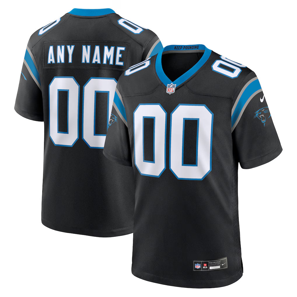 Custom Carolina Panthers Jersey Black