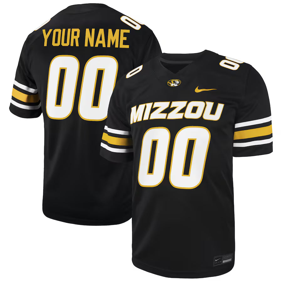 Custom Missouri Tigers Jersey Black