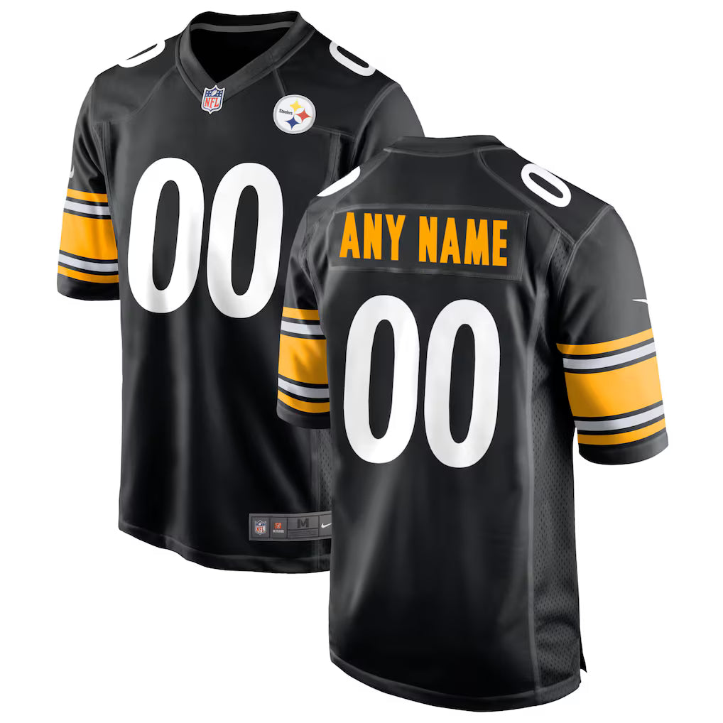Custom Pittsburgh Steelers Jersey Black