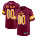 Custom Washington Commanders Jersey Burgundy