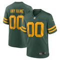 Custom Green Bay Packers Alternate Jersey Green