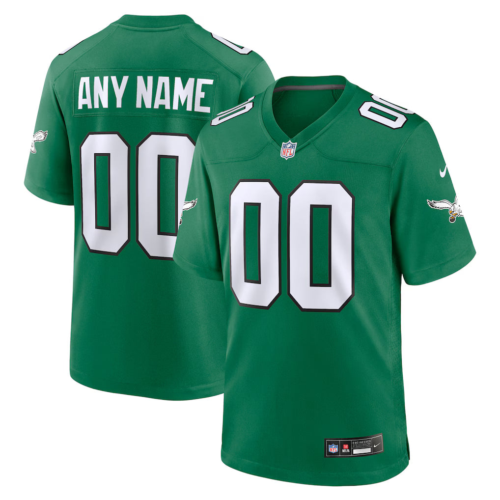 Custom Philadelphia Eagles Jersey Kelly Green