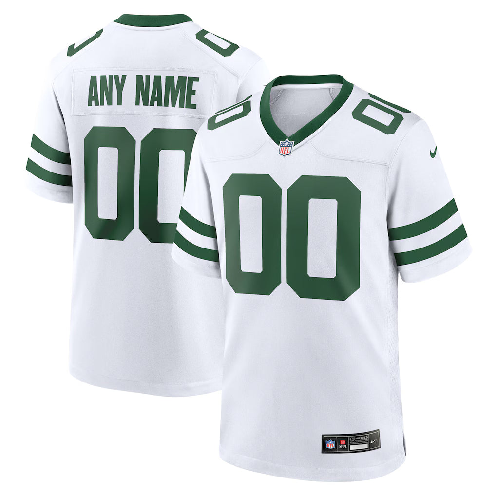 Custom New York Jets Jersey Legacy White