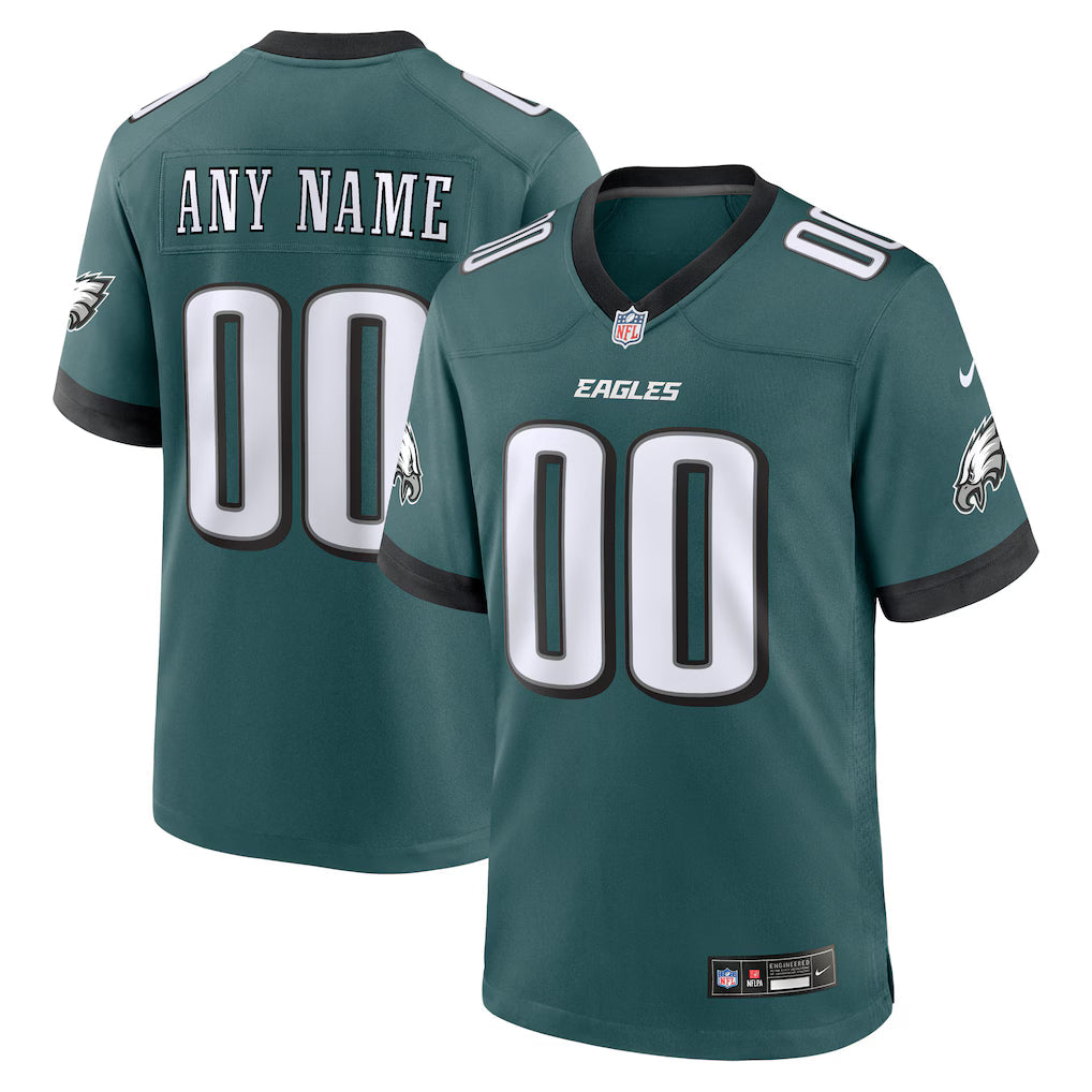 Custom Philadelphia Eagles Jersey Midnight Green