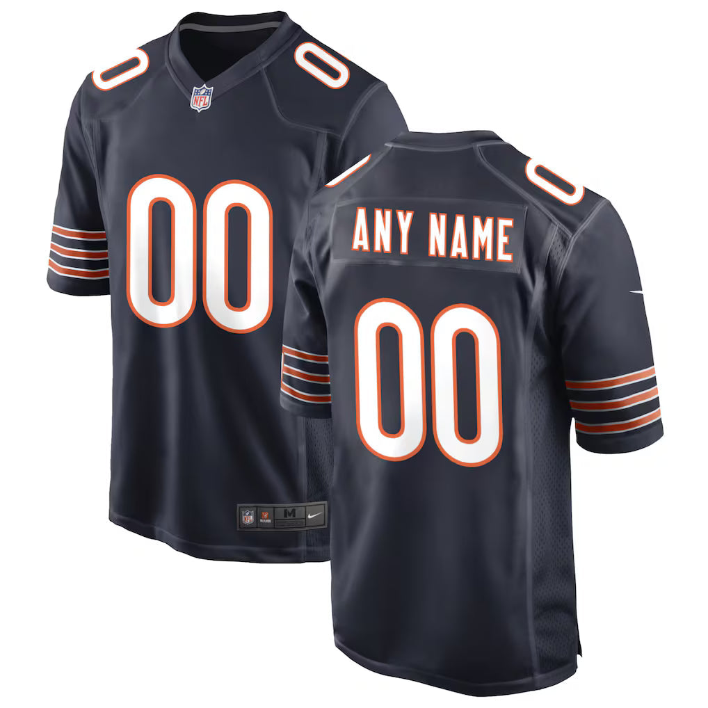 Custom Chicago Bears Jersey Navy