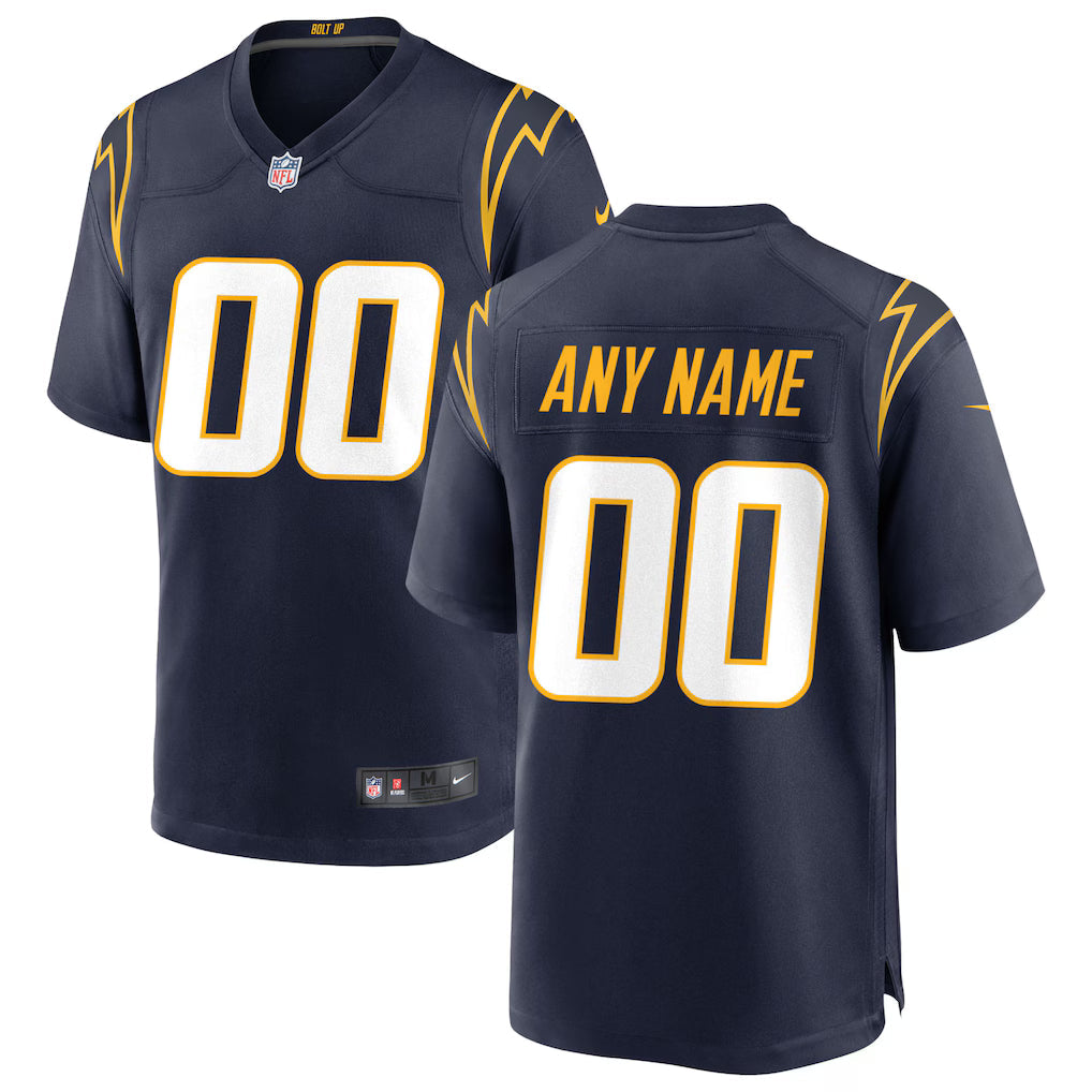 Custom Los Angeles Chargers Jersey Navy